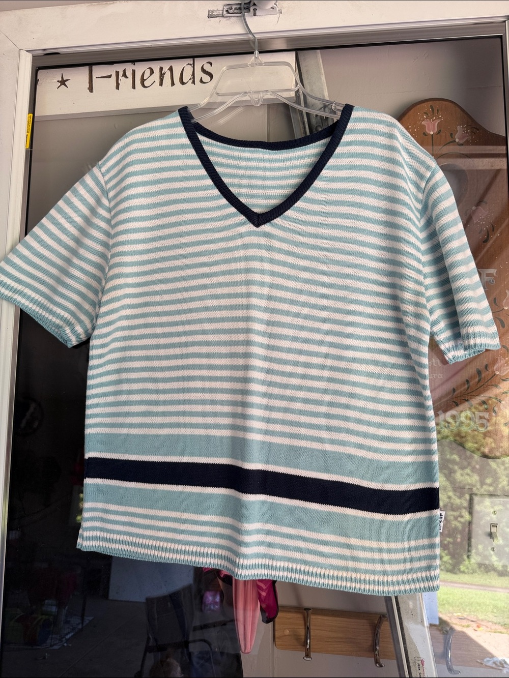 Levi's Mint, Navy & White Striped Knit Top